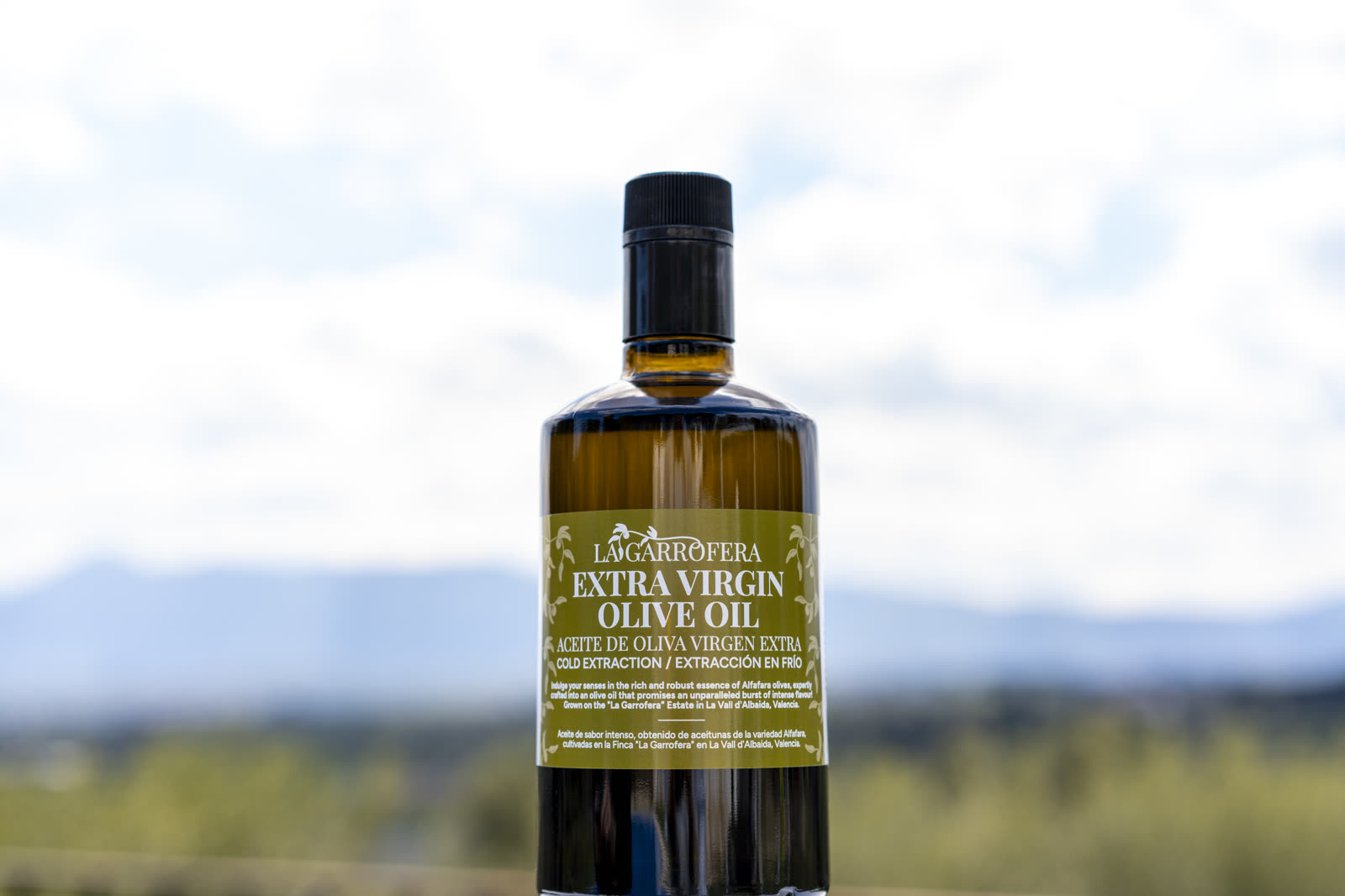 Botella de Finca La Garrofera, AOVE monovarietal Alfafara